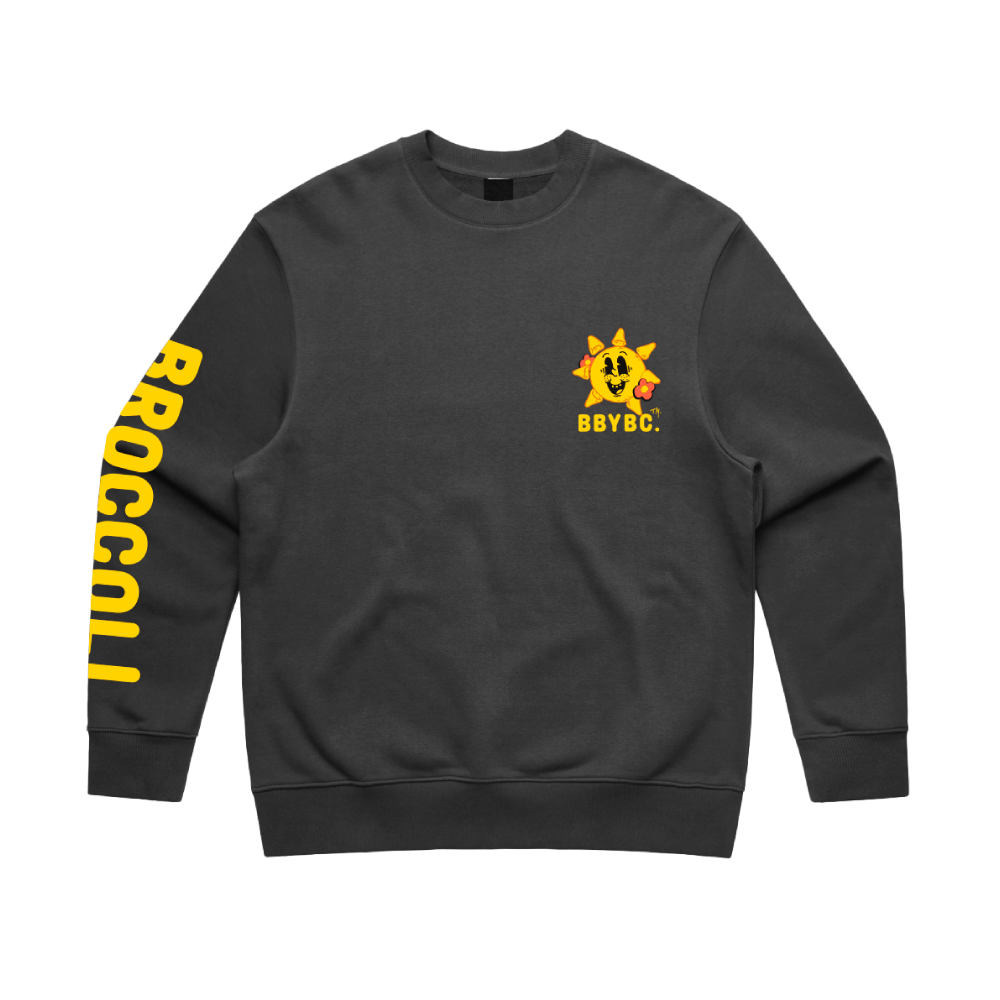 BC Sunshine Vintage Charcoal Crewneck