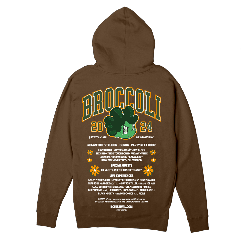 BC 24 Broccoli Boy Brown Lineup Hoodie