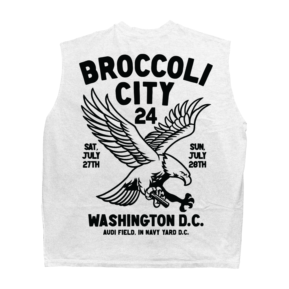 BC 24 Eagle White Muscle Tee