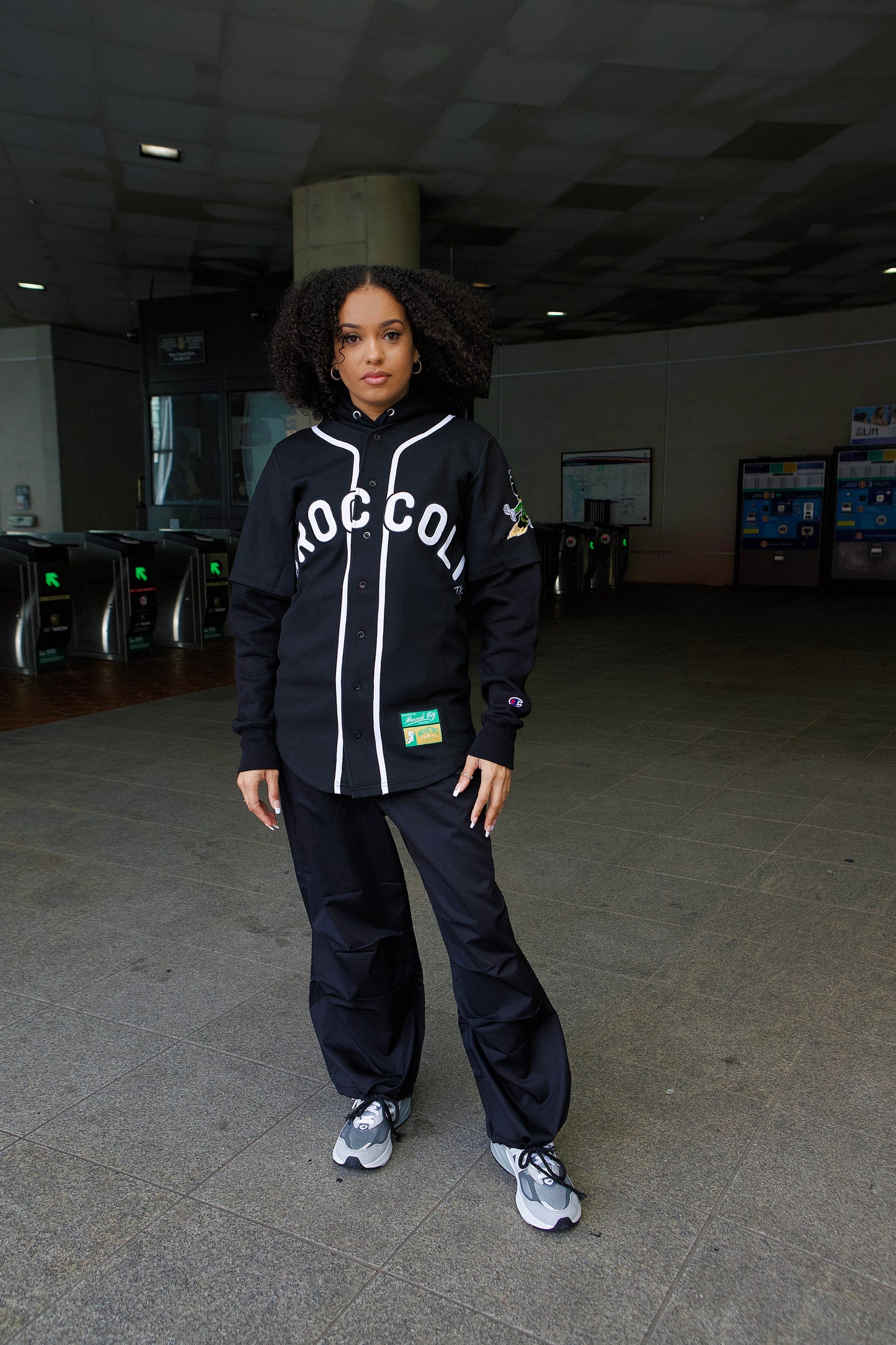 BC 23 Supreme Broccoli Black Baseball Jersey