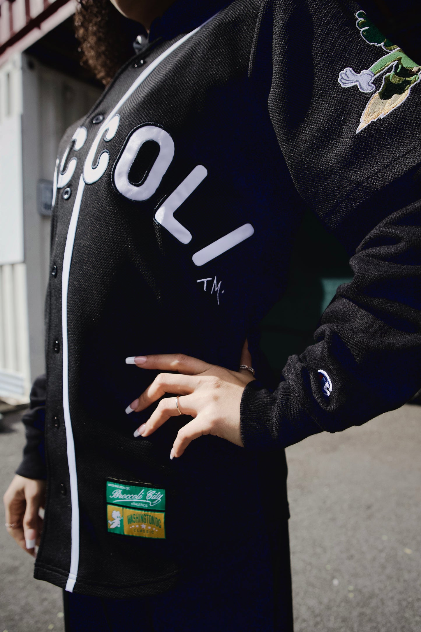 BC 23 Supreme Broccoli Black Baseball Jersey