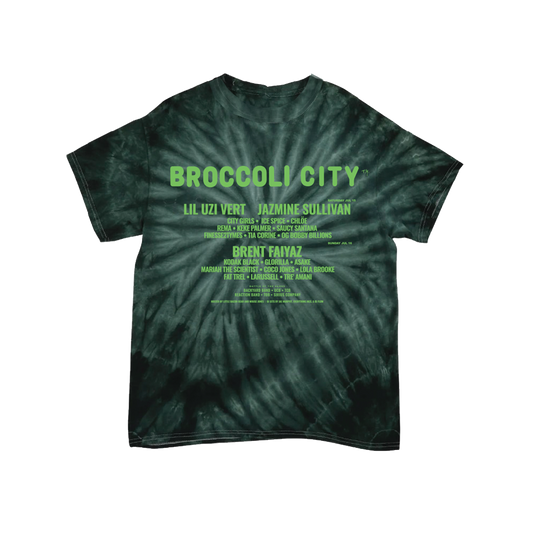 BC 23 Broccoli Man Green Tie Dye Lineup Tee