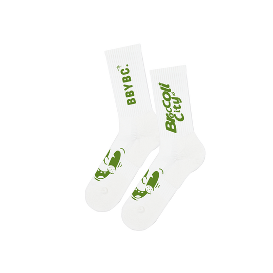 BC Broccoli Face White Socks