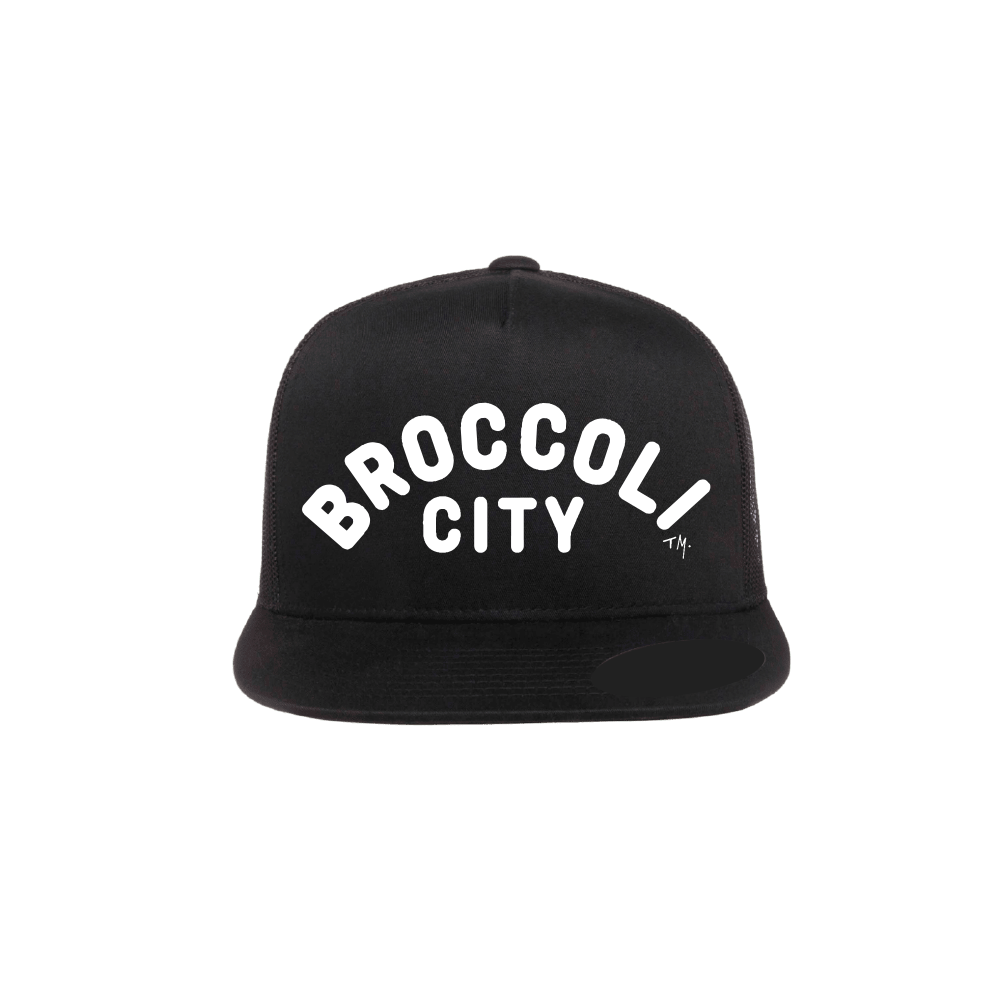 BC Classic Arch Text Black Trucker Hat