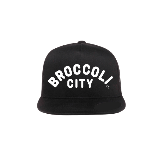 BC Classic Arch Text Black Trucker Hat