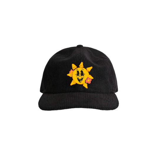 BC Sunshine Black Corduroy Hat