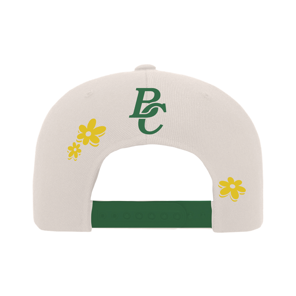 BC Arched Logo Cream/Green Snapback Hat