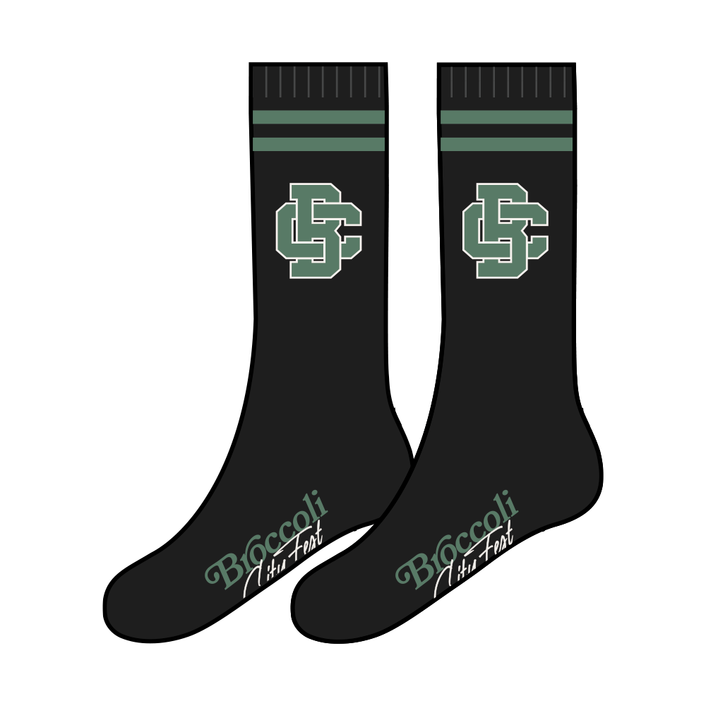 BC Interlocked Logo Black Socks