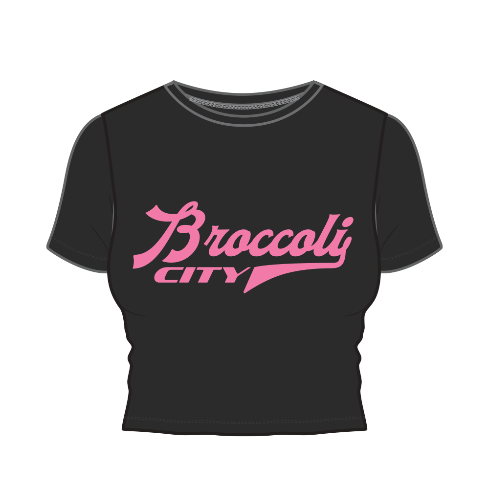 BC Script Logo Black Crop Top