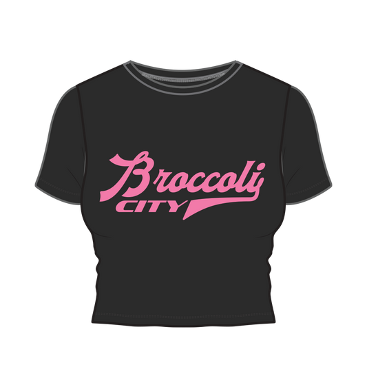 BC Script Logo Black Crop Top