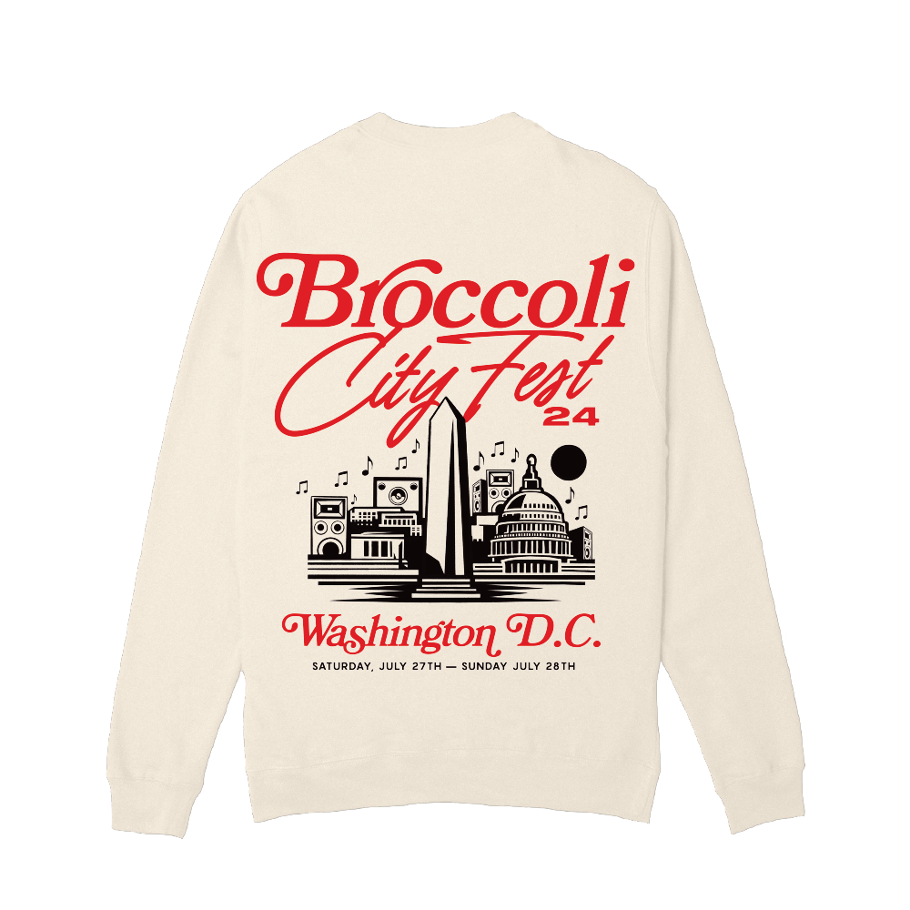 BC 24 Washington Map Vintage White Crewneck